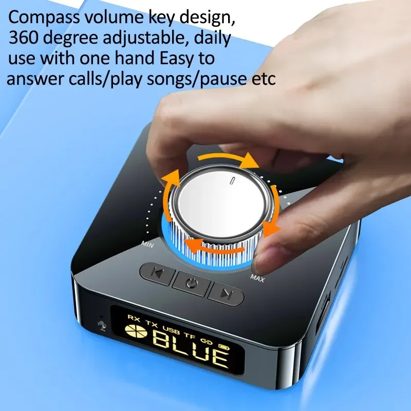 Bluetooth Empfänger Sender Fernbedienung Stereo Musik 3,5mm AUX Jack RCA TF Karte Wireless Audio Adapter für Car Kit TV PC