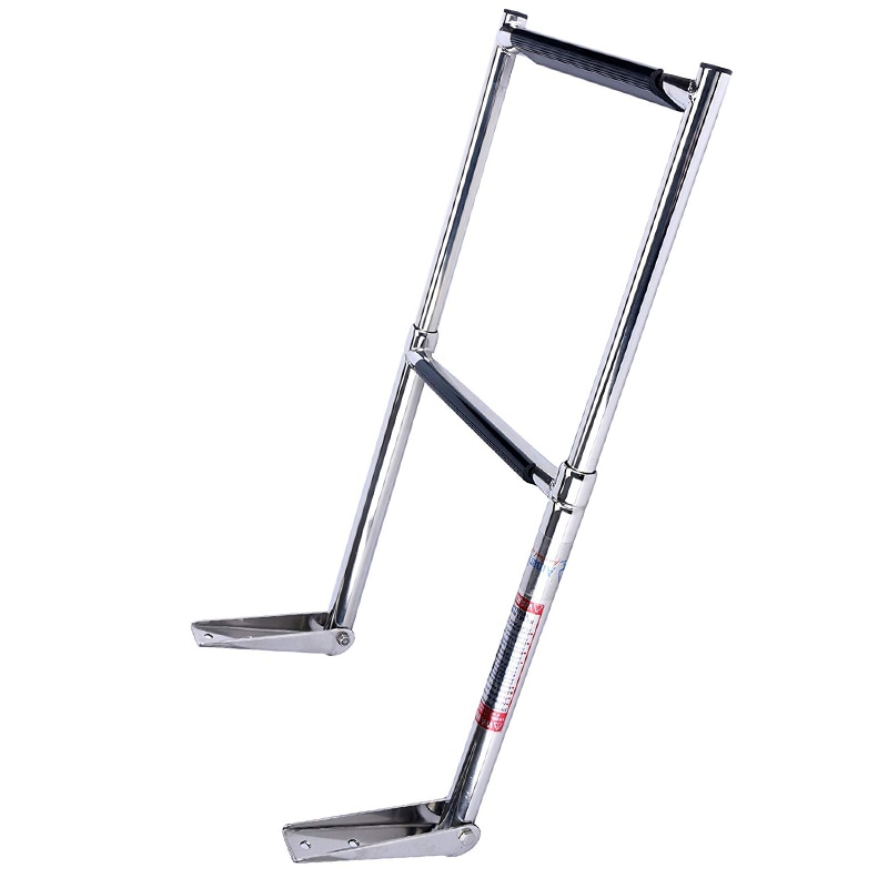 2 Steps Marine Telescoping Ladder Boat Ladder Deck Outboard Swim Step Over Platform Telescoping Ladders