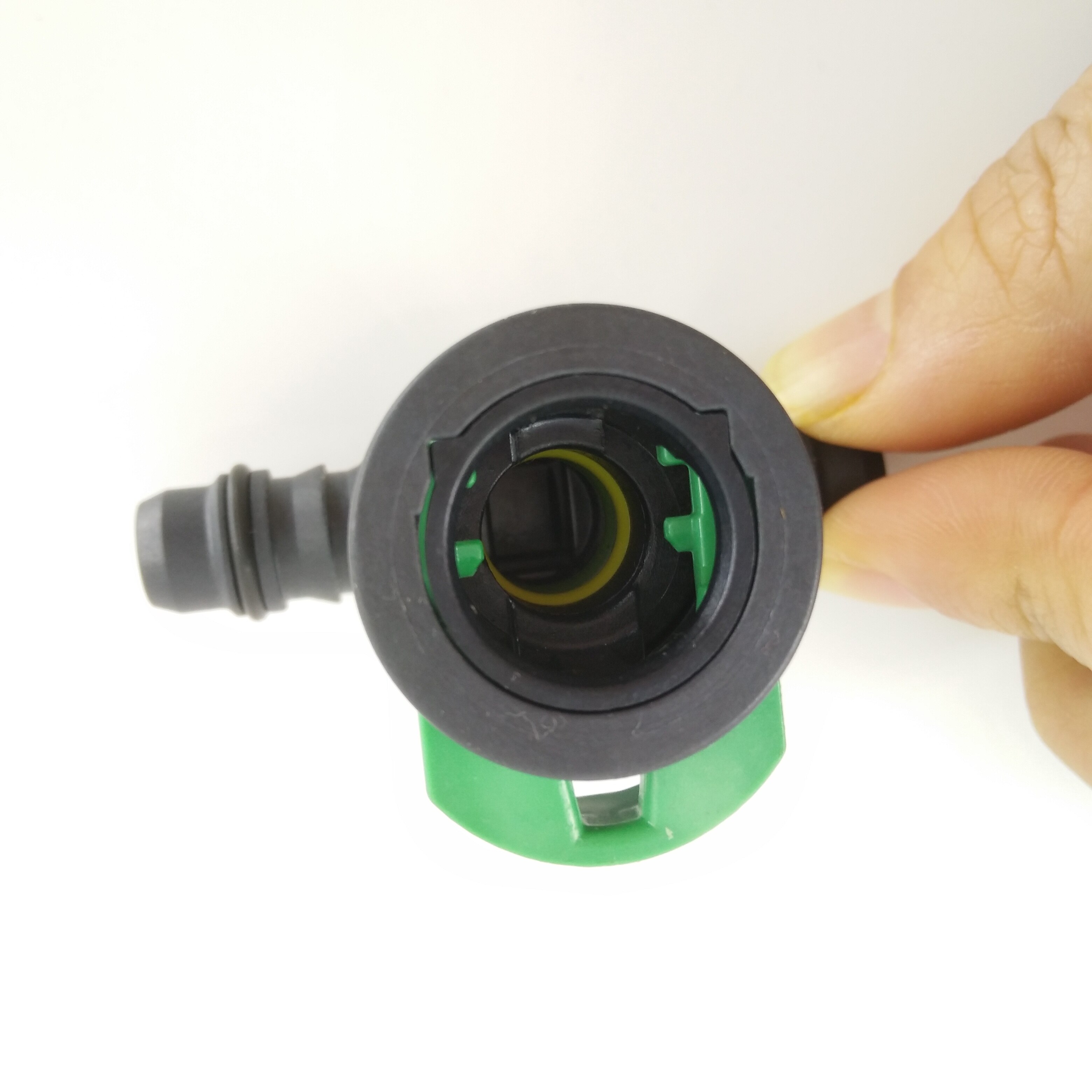 9.49mm ID8 SAE 3/8 Fuel line quick connector auto plastic fittings of single clip buton female tee connectors