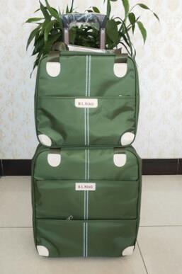 Vrouwen reizen trolley tassen wielen koffer voor bagage tassen reistas wielen koffer Rollende reistas op wielen met handtas: green