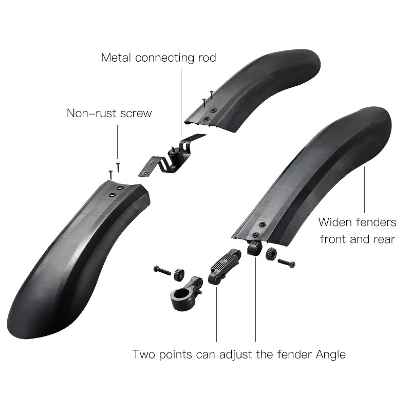 4.0 Wide Snowmobile Bicycle wings Fat Bike Fender 26-29inch Bike Front Rear Mud guard For Fatbike Strong Durable Fenders Parts