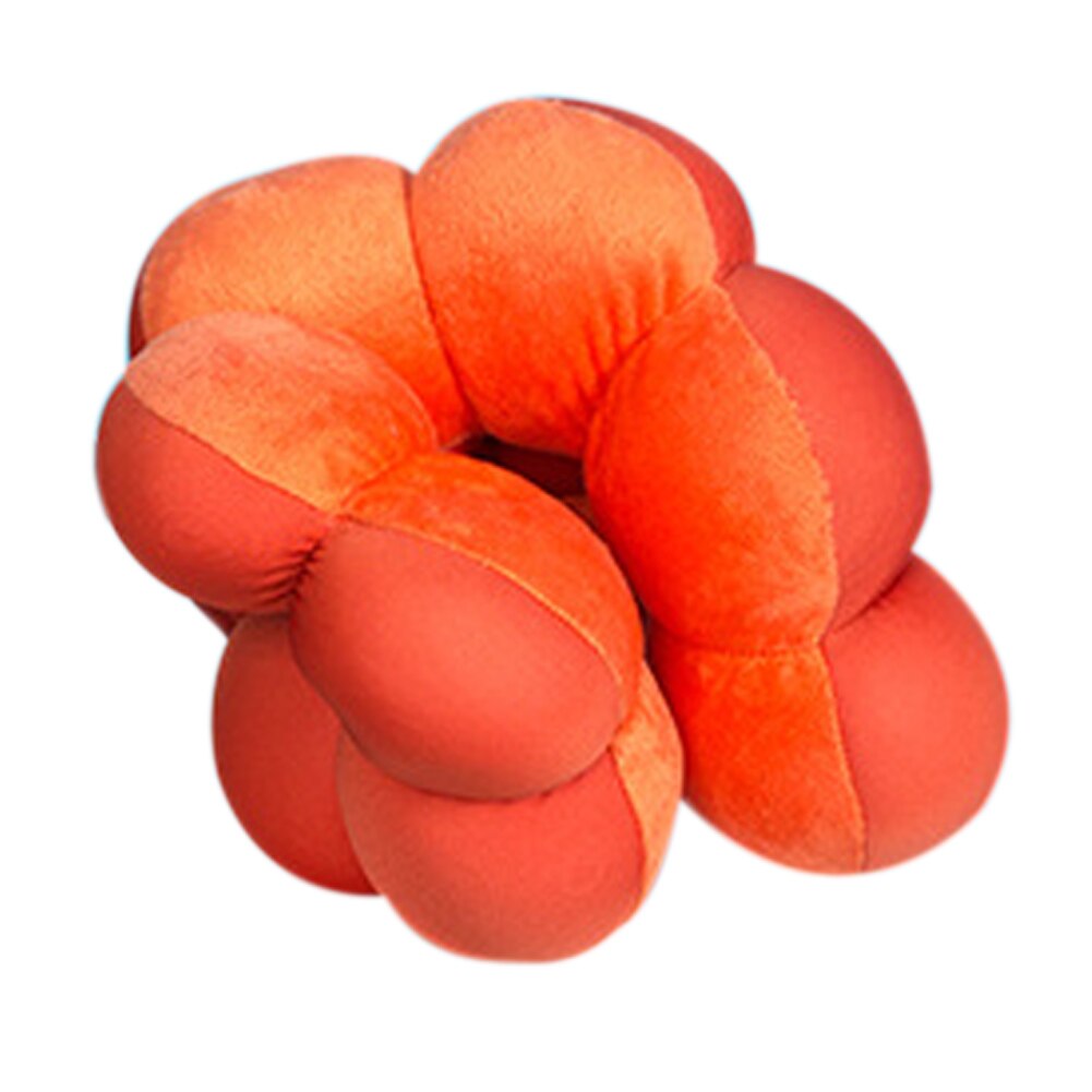 Donut multifunktionelle puder cervikal lændehovedpude nakkepude kontor rejse puder  #1: Orange