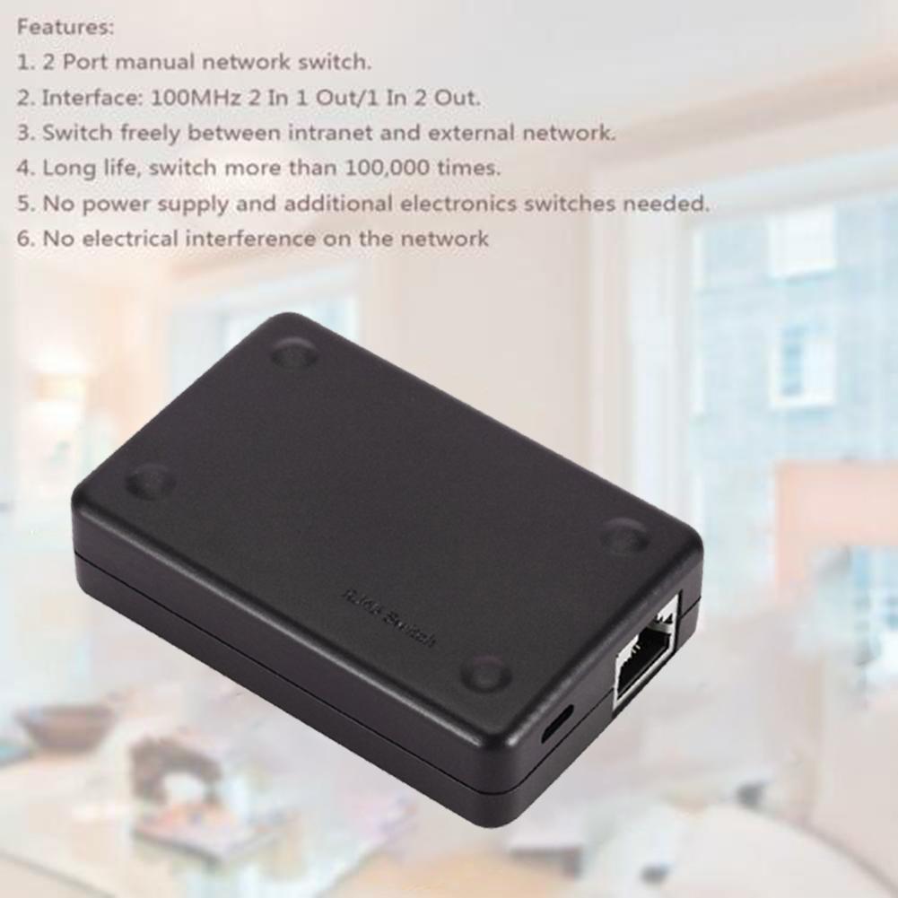 2 Poort RJ45 Lan Network Switch Hub Computer Ether... Grandado