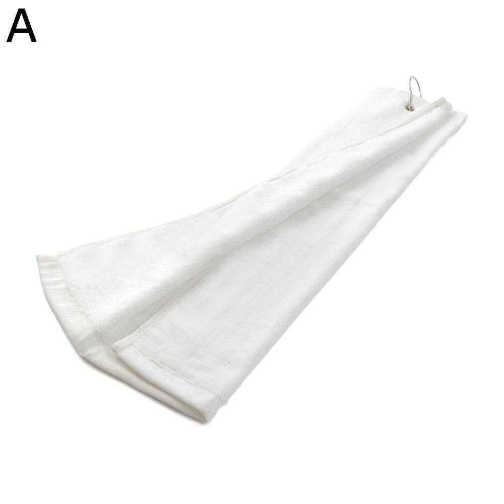 40*32cm golfhandduk med krok handduk bomull mjuka handdukar golfhandduk: Vit