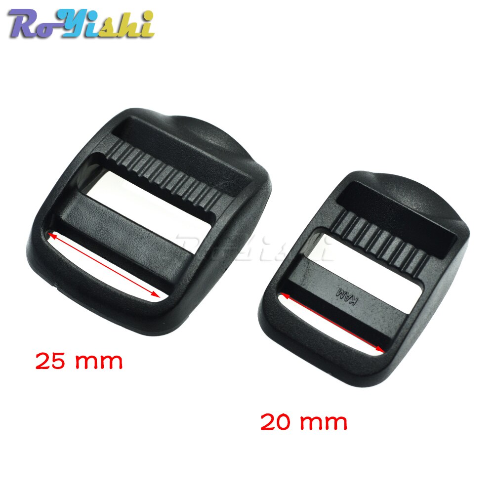 3/4&quot; 1&quot;Plastic Ladder Lock Slider Buckle Black for Backpack Straps Webbing Size 20mm 25mm