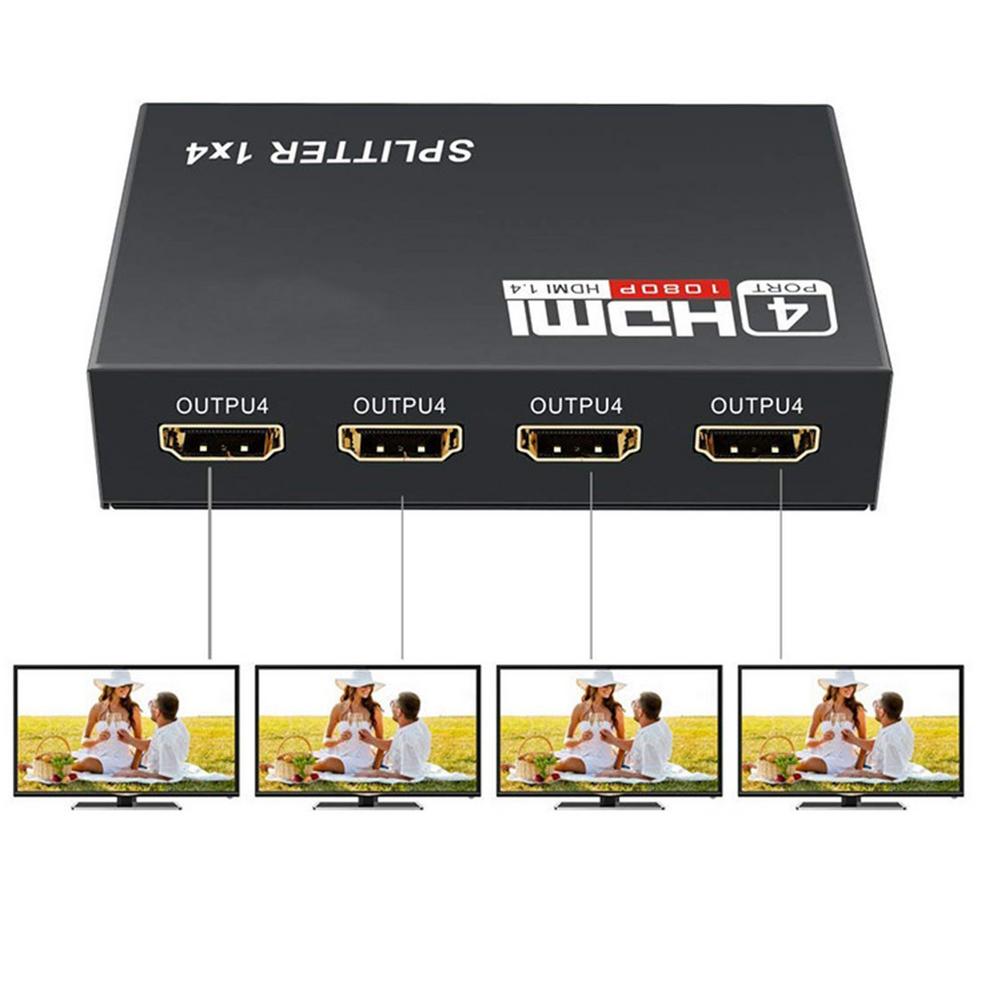 HDMI-kompatibel Splitter HDCP 4 in 1 HDMI Konverter Splitter Verstärker HDCP 1080P Adapter HD Konverter Adapter