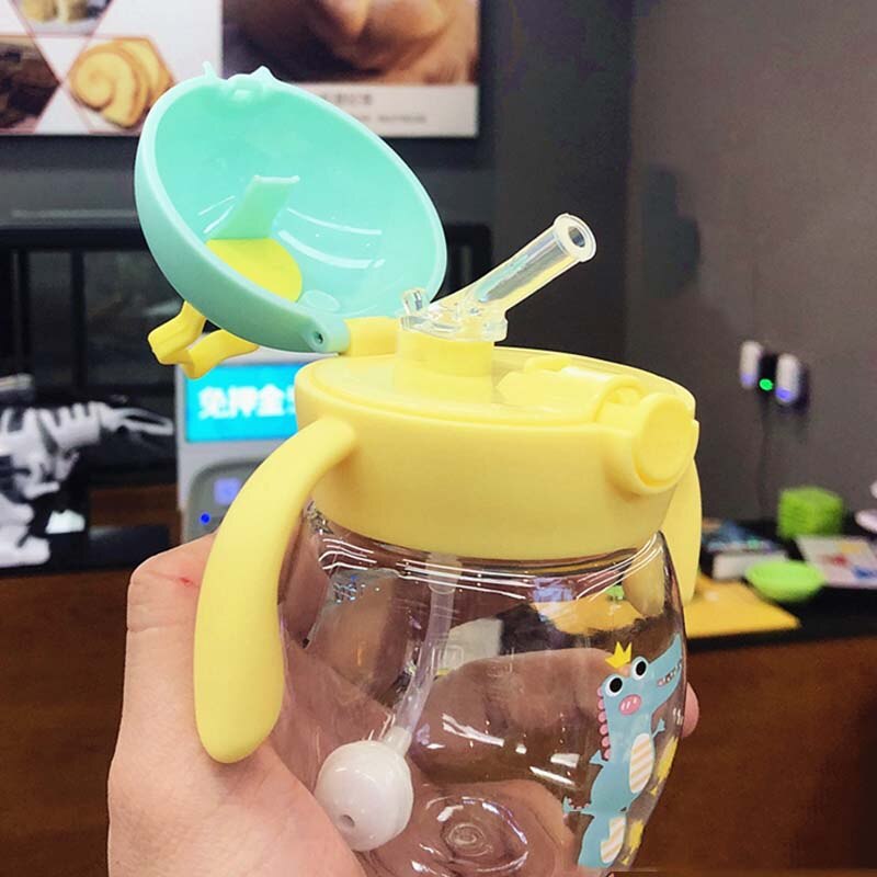 Baby Learning Drinking Cup 240ml 360 Degree Trainer Cup No-Spill Trainer Cup Two Handles For Infant Baby Miracle Trainer Cup