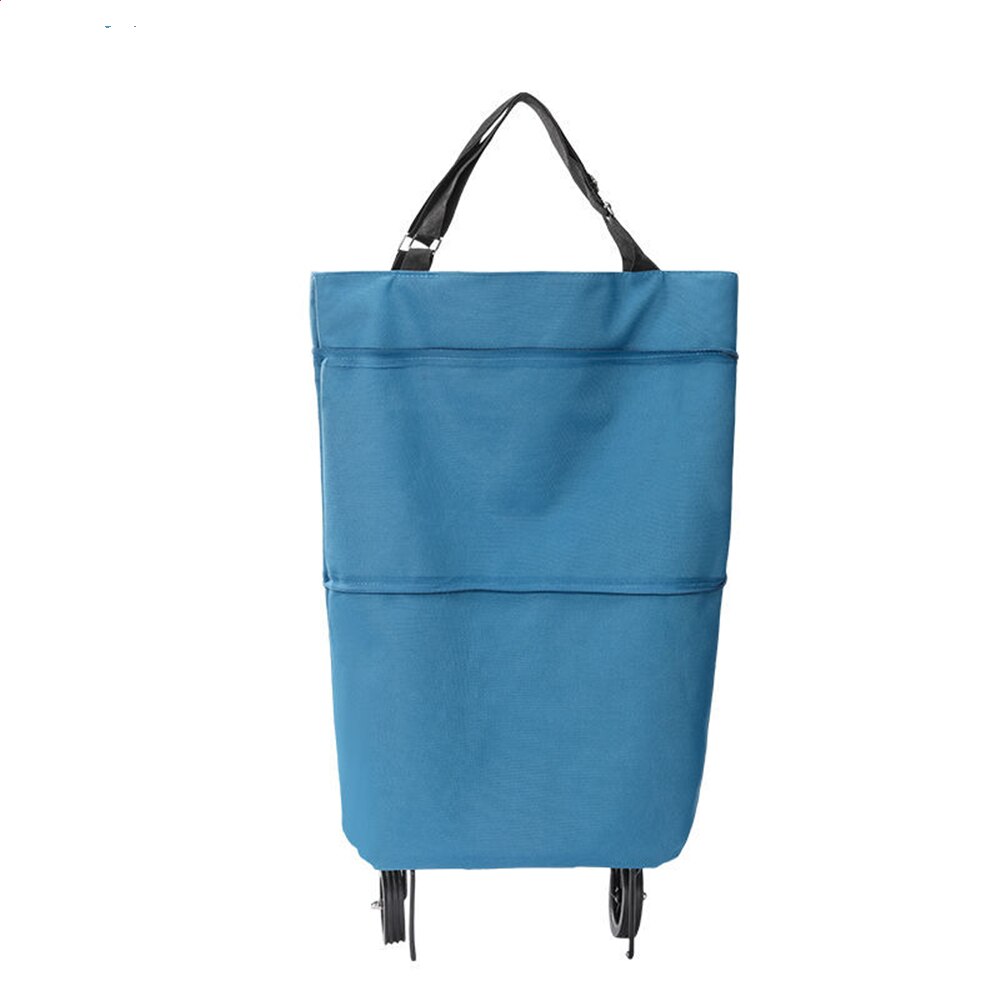 B-LIFE Boodschappentas Met Rollende Wielen Herbruikbare Opvouwbare Kruidenier Winkelwagen Inklapbare Trolley Draagbare Voedsel Wasserij Dolly
