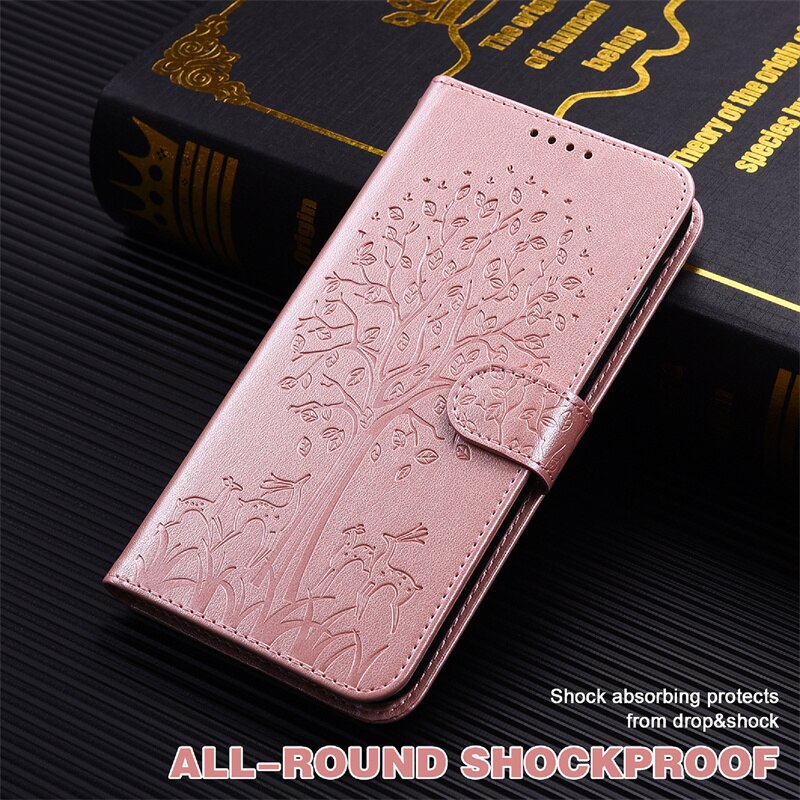 A23 A 23 5G SM-A235M custodia Stand libro portafoglio Coque per Samsung Galaxy a23 a33 a53 custodie in rilievo cervo albero fondina Flip Shell Bag: A53 5G / Colore rosa