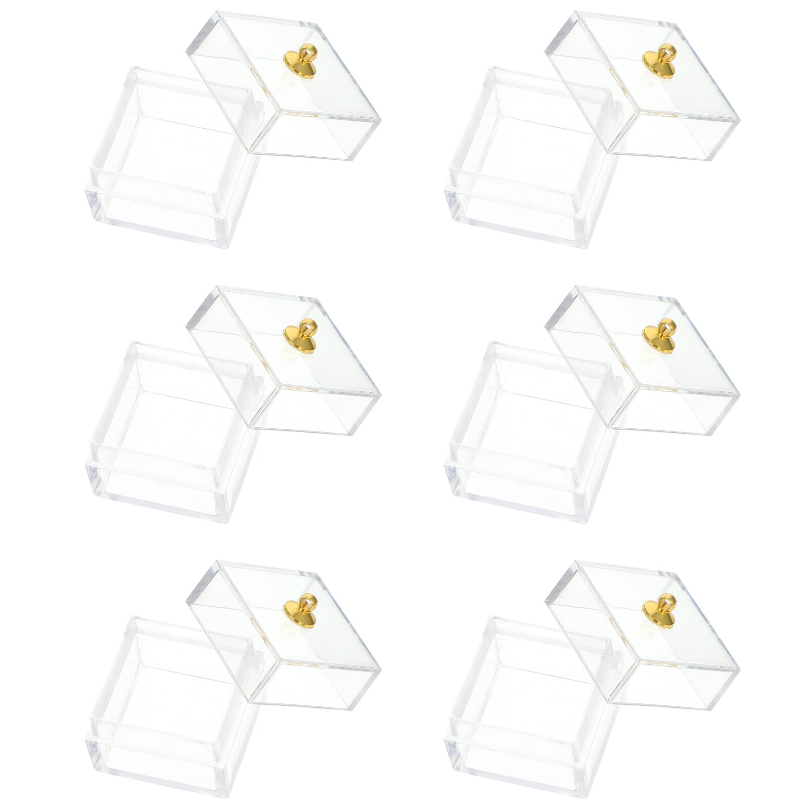 10Pcs Candy Display Box Plastic Storage Case Mini Adornment (Transparent): Default Title