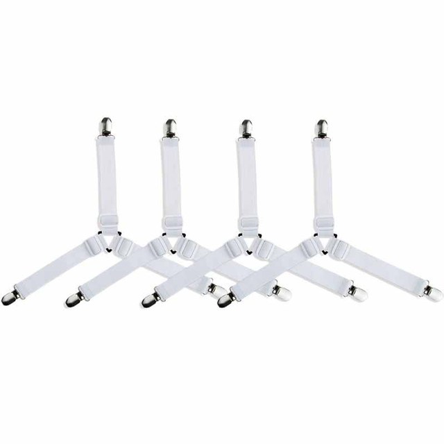 4Pcs/set Bed Sheet Clip Set Clamps For Sheet Grippers Non-Slip Sheet Holders BedSheet Clip Keeping Sheets Place Fastener Gripper: Yellow