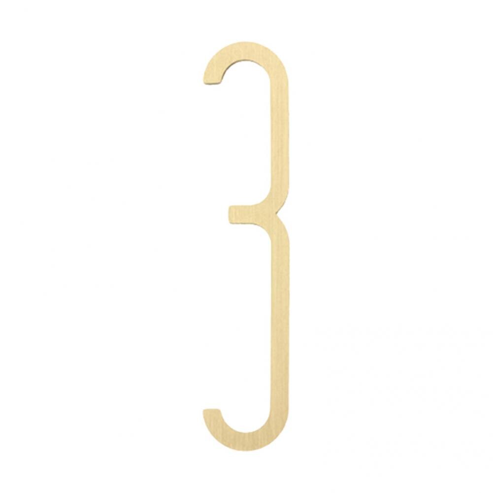 Wall Ornament 1-9 Brass Door Number Wall Decoration Number Sign 3D Effect for Office