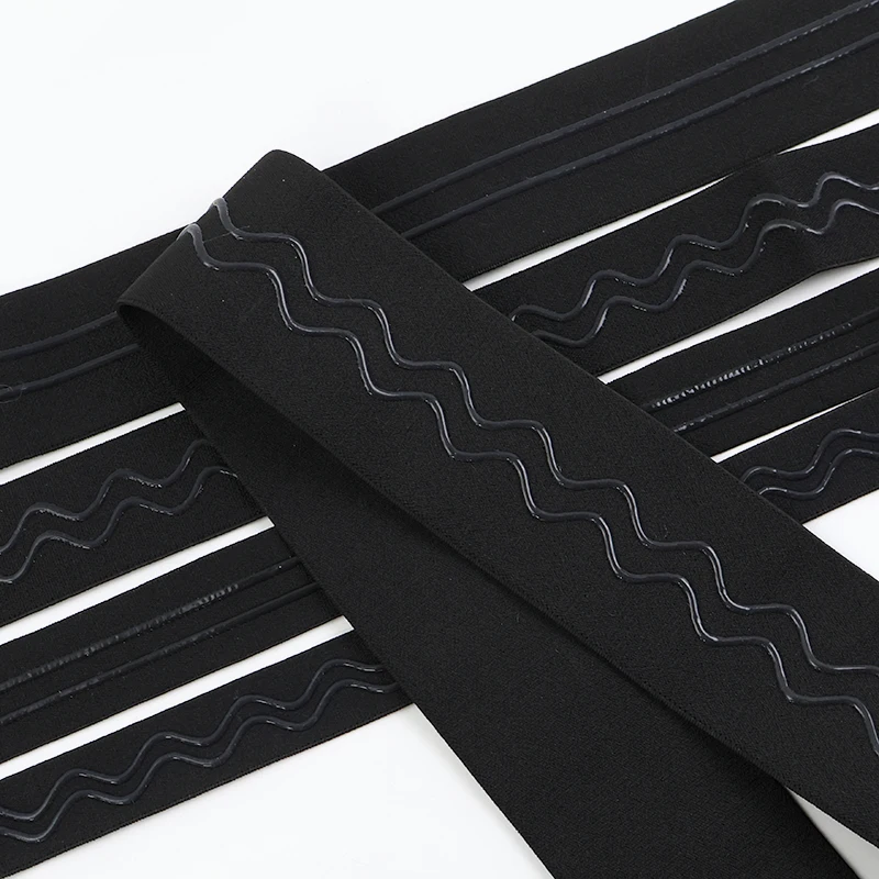 2/5/10m 20-55mm silikonista liukumatonta kuminauhaa vaatteiden ompeluun vyötärönauhan joustonauhaa ulkovaatteiden kuminauhatarvikkeet