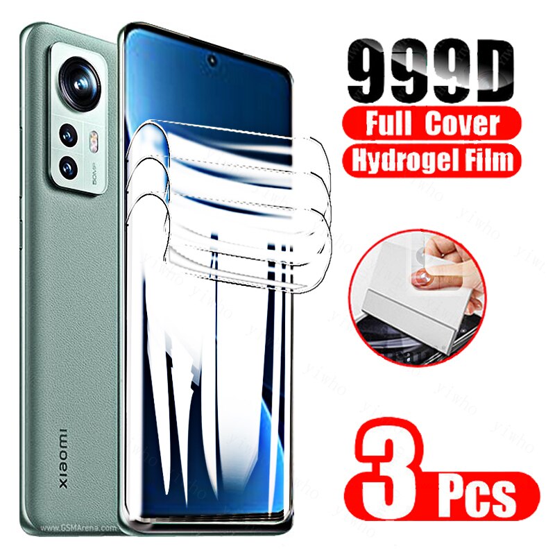 Hydrogel Film on For Xiaomi 12 Pro Screen Protectors Not Glass Xiao Mi 12Pro Back Camera Lens Tempered Glass 12x Mi12 HD Clear: 3 Hydrogel / mi 12 Pro