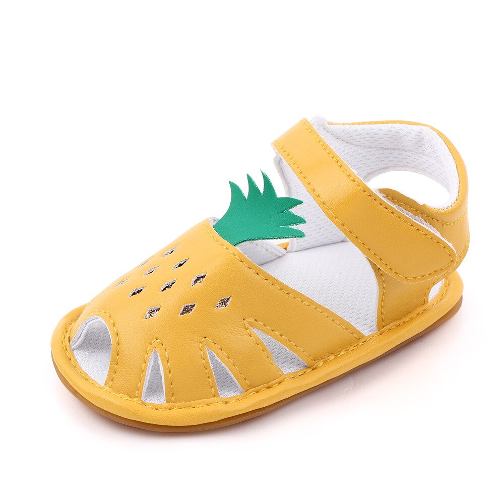 Zomer Baby Sandalen Ananas Ademend Peuter Schoenen Voor Meisjes Jongens Cartoon Leuke Flexibele Rubber Bodem Baby Schoenen: Oranje / 0-6 months