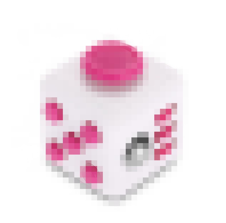 Min cube Toy Vinyl Desk Finger Toys Squeeze Fun Stress Reliever 3.3cm Antistress: White Pink