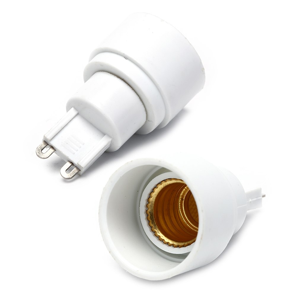 Base de enchufe G9 a E14 de 1 Uds. Para halógeno CFL, convertidor adaptador de lámpara, Base de lámpara, Base de bombilla, Conector de conversión