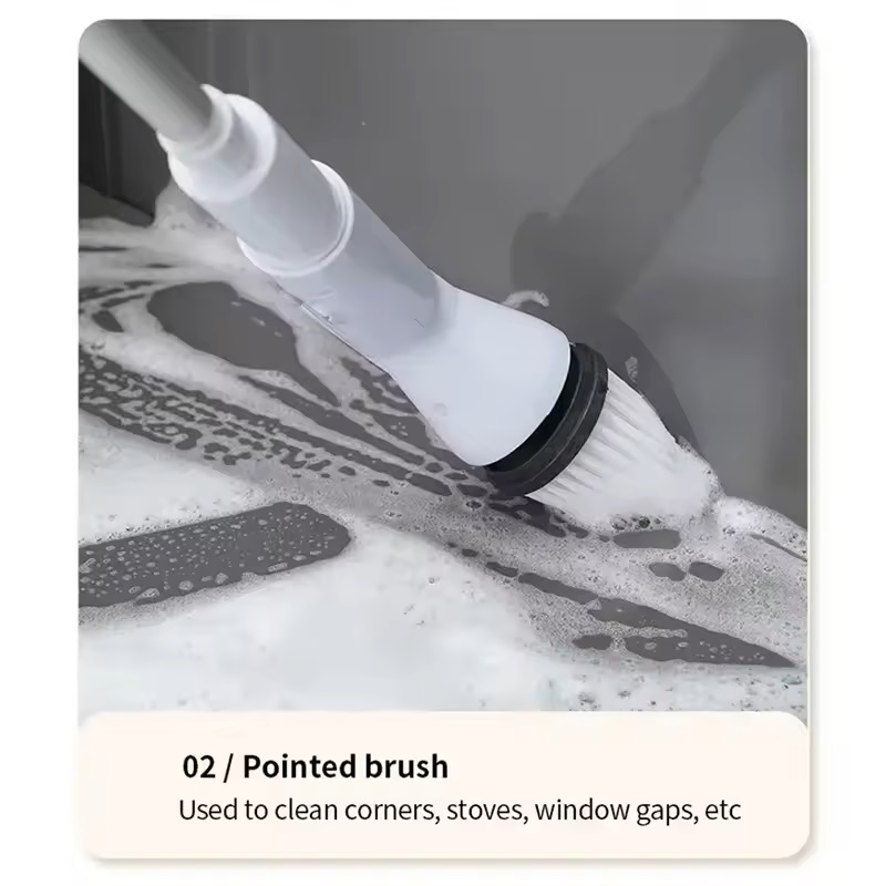 Xiaomi MIJIA 6-in-1 leistungsstarke elektrische Reinigungsbürste, kabellose Dreh-Schrubberbürste, Tiefenreinigungsköpfe für Badezimmer und Küche