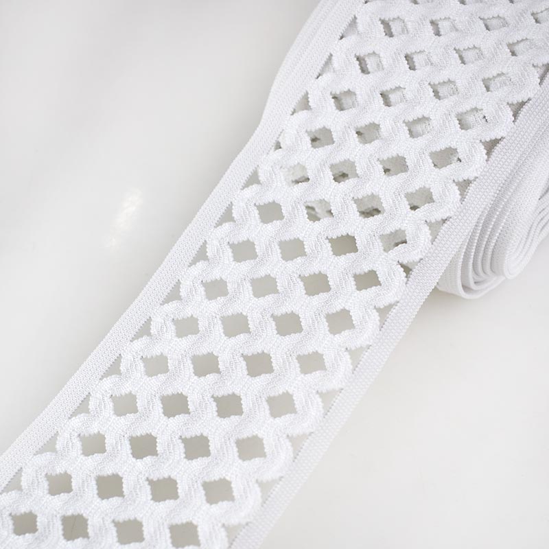 Mesh Naaien Elastische Bands Soft Skin Elastische Tailleband Nylon Stretching Rubber Band Voor Broek Rok Riem Diy Kledingstuk Accessoires: WHITE / 2 M