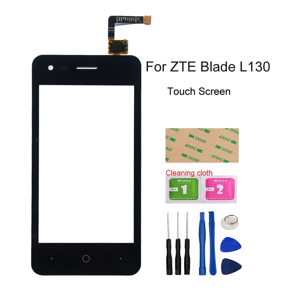 Panneau de numériseur d'écran tactile Mobile pour ZTE Blade L130, outils de capteur de verre avant: Black Tools