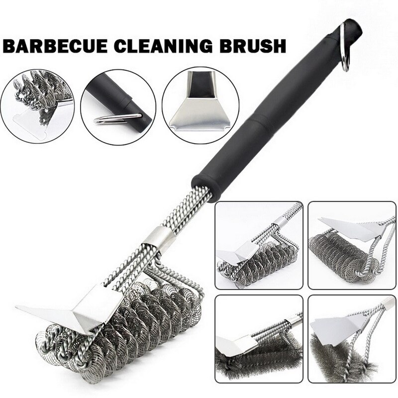 Edelstahl Grill Pinsel Und Schaber BBQ Reiniger Draht Borsten Mit Lange Griff Werkzeuge Für Grill Grill Zubehör