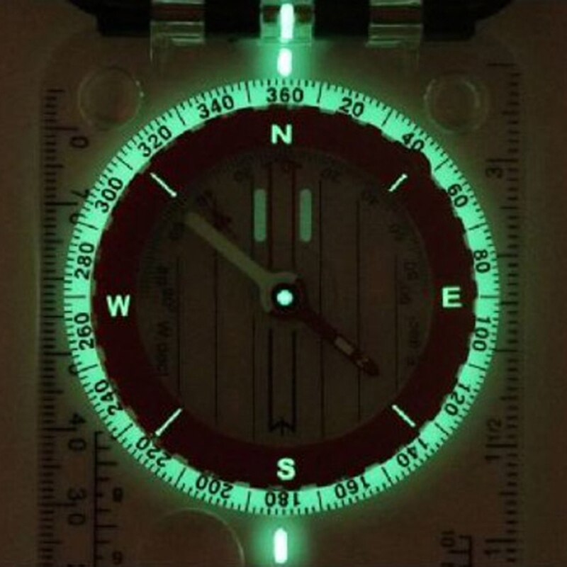 1PC Outdoor Camping Orienteering Map Compass Sighting Mirror Compass plastic