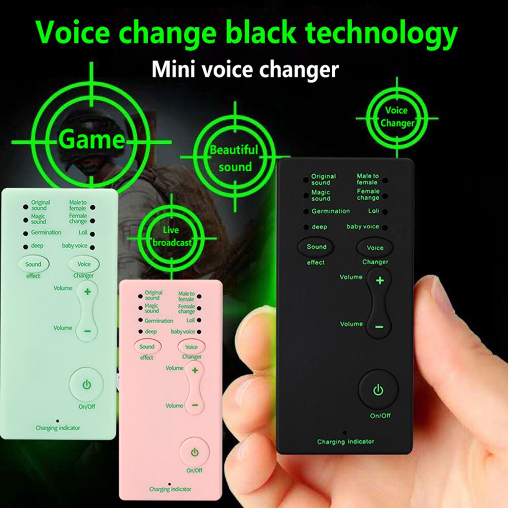 Micro changeur de voix, 7 changements de son différents, Mini modulateur vocal Portable pour téléphone PC PS4 Xbox tablette
