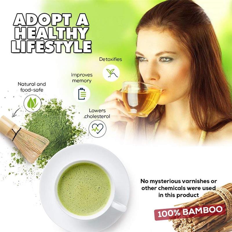 3 stk japansk tesæt inkluderer matcha bambus piskeris traditionel scoop & teske