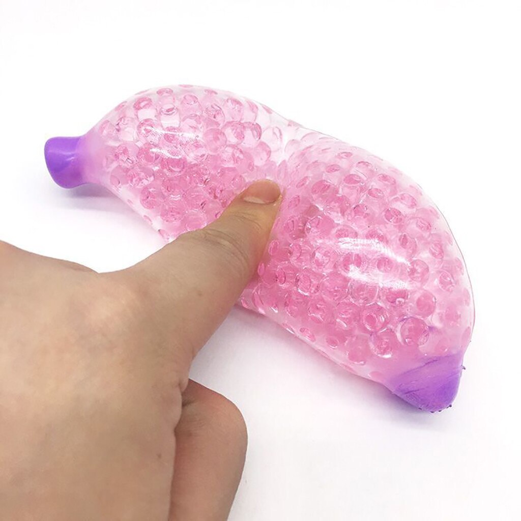 Schwammig Banane Perle betonen Ball Spielzeug Squeezable Squishies betonen Linderung Spielzeug Erwachsene Art Lustige Anti-betonen Pop Es Zappeln reliver