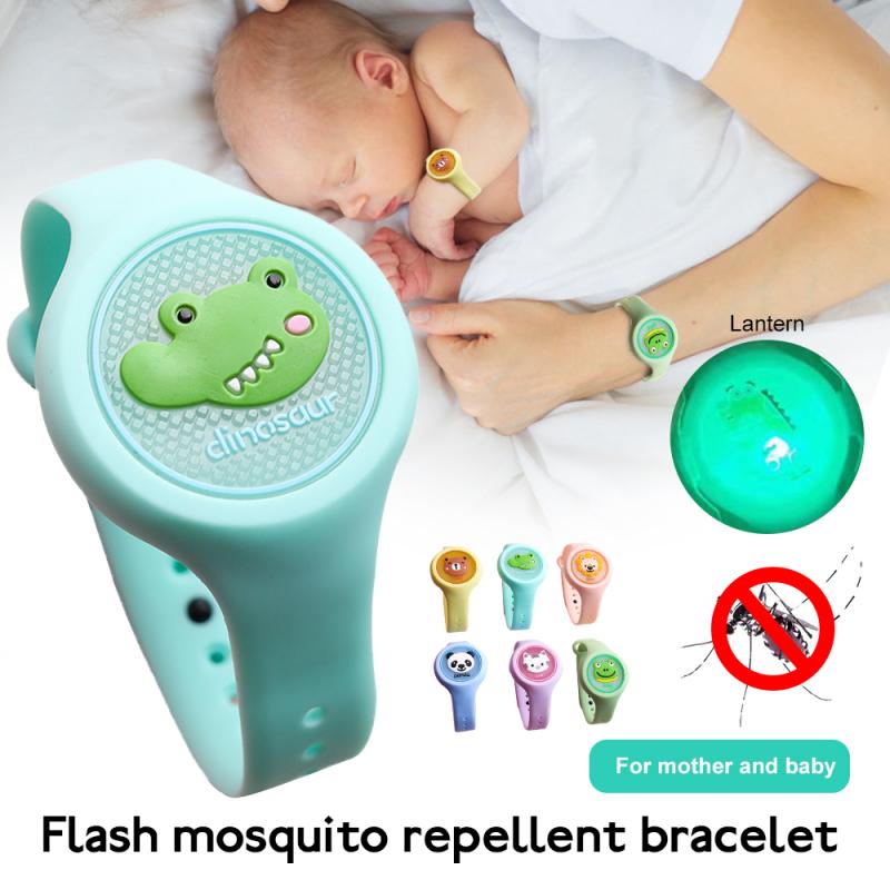 Kinderen Cartoon Muggenmelk Anti Insect Armband Etherische Olie Muggenmelk Ring Baby Kid Polsband Horloge
