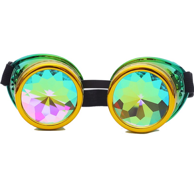 C. F. GOGGLE Halloween Kaleidoskop Bunte Brille Steampunk Frauen retro Brille Männer Party EDM Sonnenbrille gebeugt Objektiv: 005-K