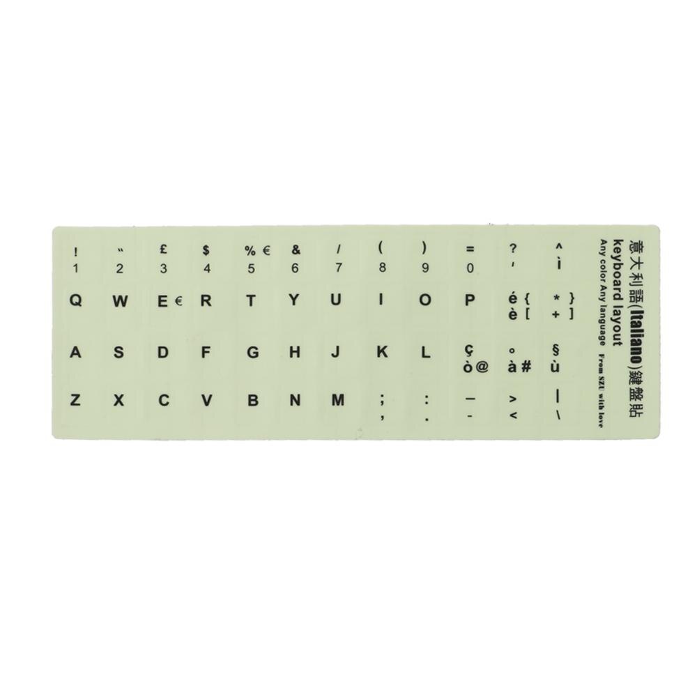 Fluorescent Keyboard Stickers Luminous Waterproof Keyboard Protective Film