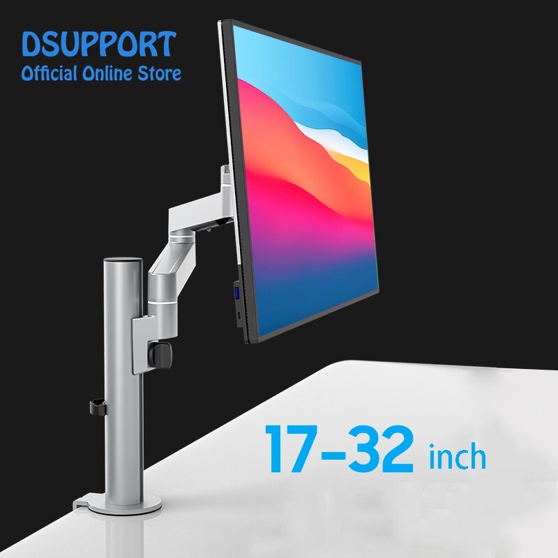 Aluminum Alloy Free Lifting LED LCD Monitor Holder Table Clamping Full Motion TV Mount