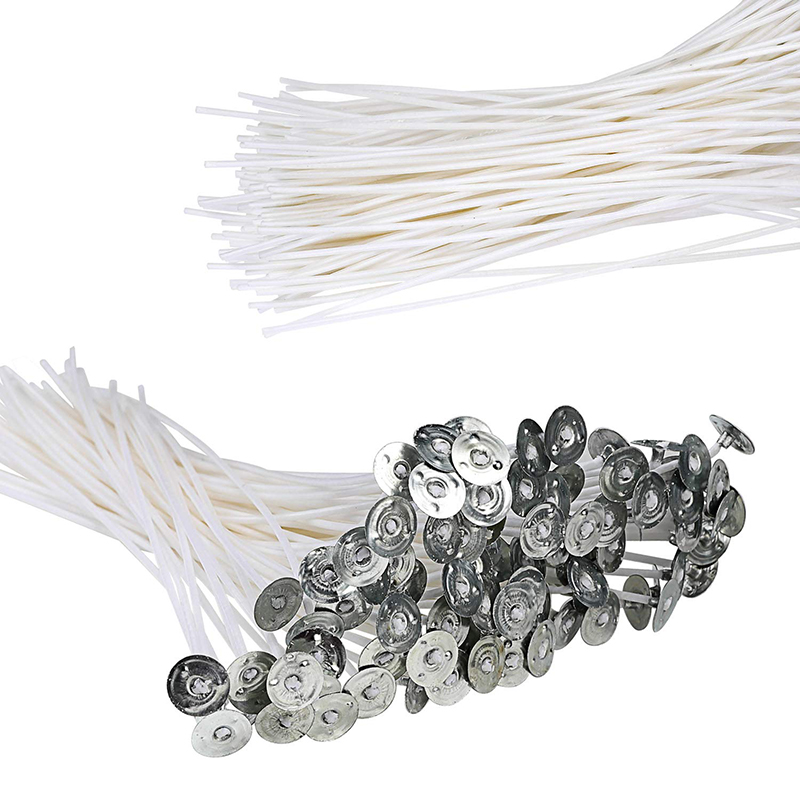 Juego de mechas para velas sin humo originales, núcleo de cera de soja, vela tejida para el hogar, lámpara de queroseno, núcleo de cera de madera, 100 unidades