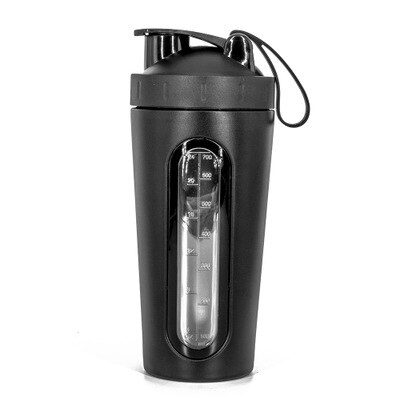 700ml rustfri stål protein shaker shake milkshake mix kop udendørs sport fitness shake kop sport flaske bpa gratis: Kedelig