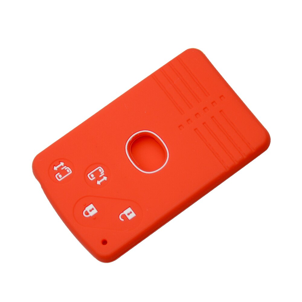 OkeyTech 4 Button Silicone Remote Card Key Cover For Mazda 2 3 5 Premacy Miata 6 8 RX8 MX5 M8 CX-7 CX-9 Verisa MPV Fob Protector: Orange