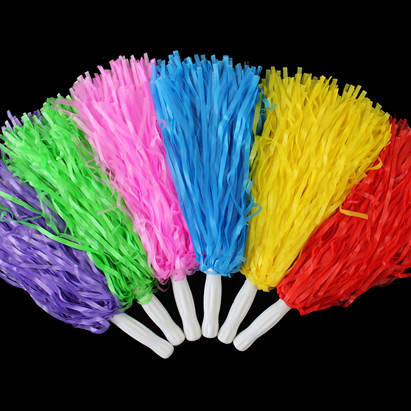 1PC 25CM Cheer Dance Sport Competition Cheerleading Pom Poms Flower Ball For for Football Basketball Match Pompon Children Use