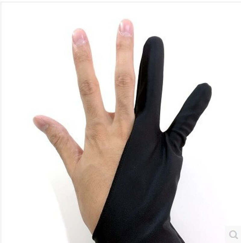 1Pc Kunstenaar Handschoen 2-Vingers Tekening Handschoenen Art Sets Anti-Fouling Voor Grafische Tablet Smudge Stump Stok pen Refill Rechts Links Hand: Default Title