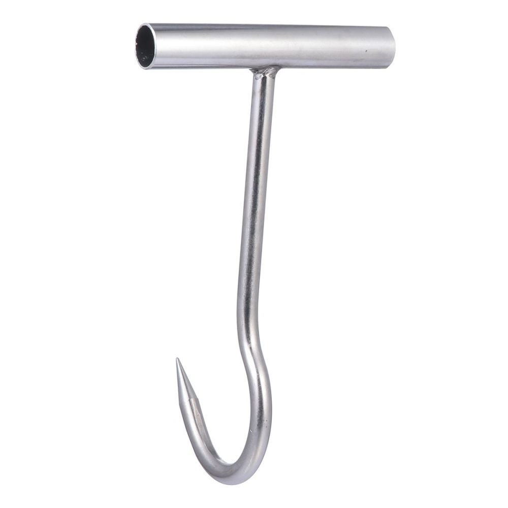 Meat Hooks for Butchering T Shaped Steel Hook with Handle Butcher Shop Tool Kit: Default Title