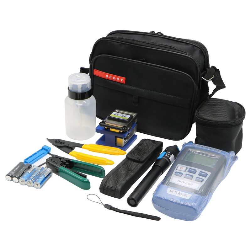 Fiber Optic Tool Kit mit Clivador de Fibra Otica Power Meter Fehler Locator 5km herramientas