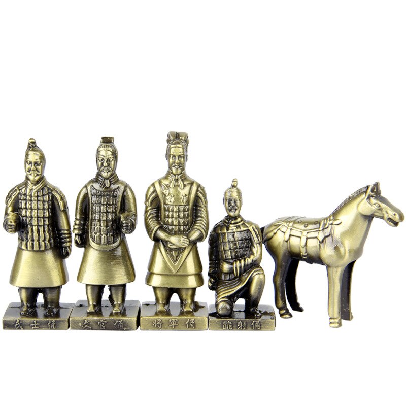 Terracotta Warriors Ornaments The Eighth Wonder of the Copper World Simulated Terracotta Warriors and Horses Souvenirs