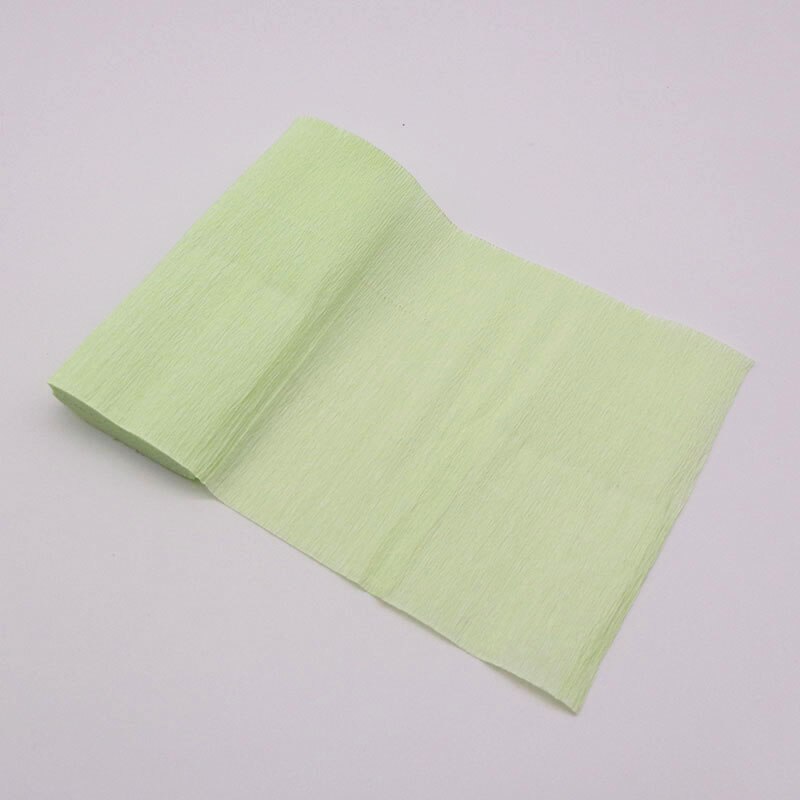 15*250cm Decorative Origami Crinkled Crepe Paper Craft DIY Flower Make Wrapping Fold Scrapbooking Party Backdrop Decoration: Light Green