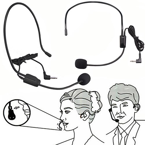 3.5MM Wired Microphone Headset Conference Guide Speech Speaker Amplifier Microfone Headset Microphone adjustable 360 degrees