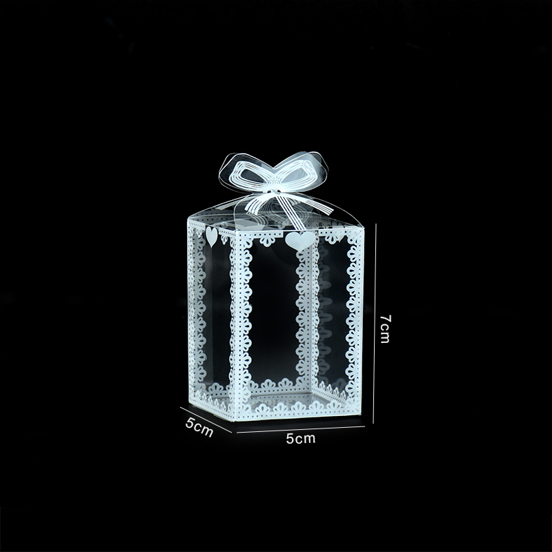 PVC Transparent Box Clear Plastic Packaging Box Wedding Party Favors Chocolate/Candy Box Souvenir Display Case Multi Sizes: Fluorescence Yellow