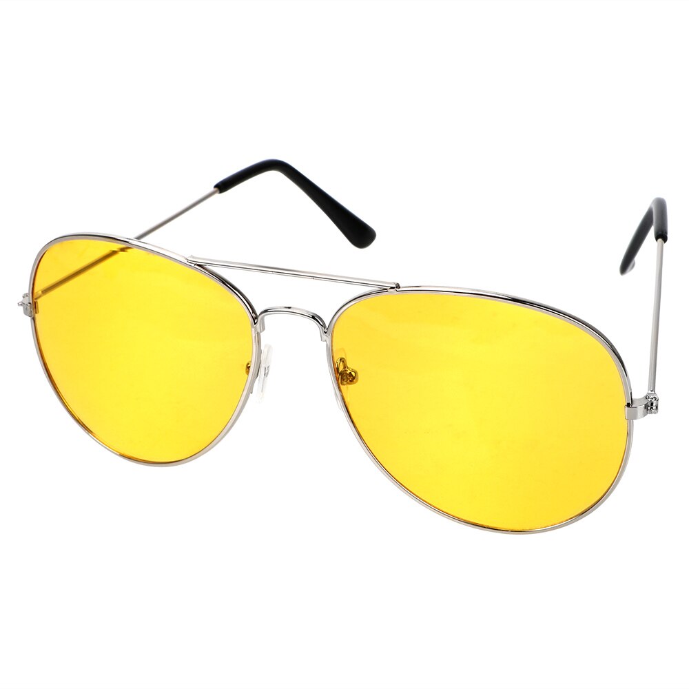 Leepeeauto tilbehør polariserede kørebriller kobberlegering bilførere nattesynsbriller antirefleks polarisator solbriller: Sølv ramme