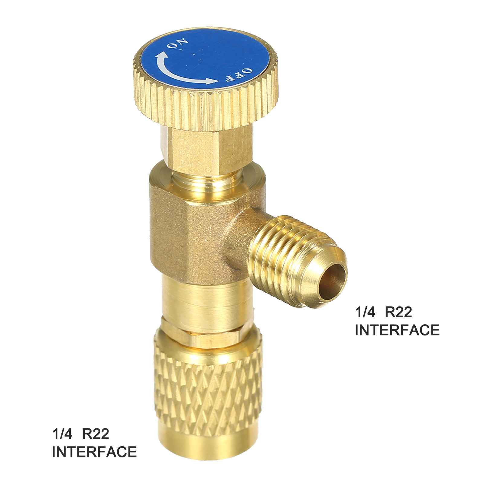 R12 R410 Refrigerant Charging Valve, Air Conditioning Refrigerant Liquid Safety Valve Copper Flow Control Valves Copper