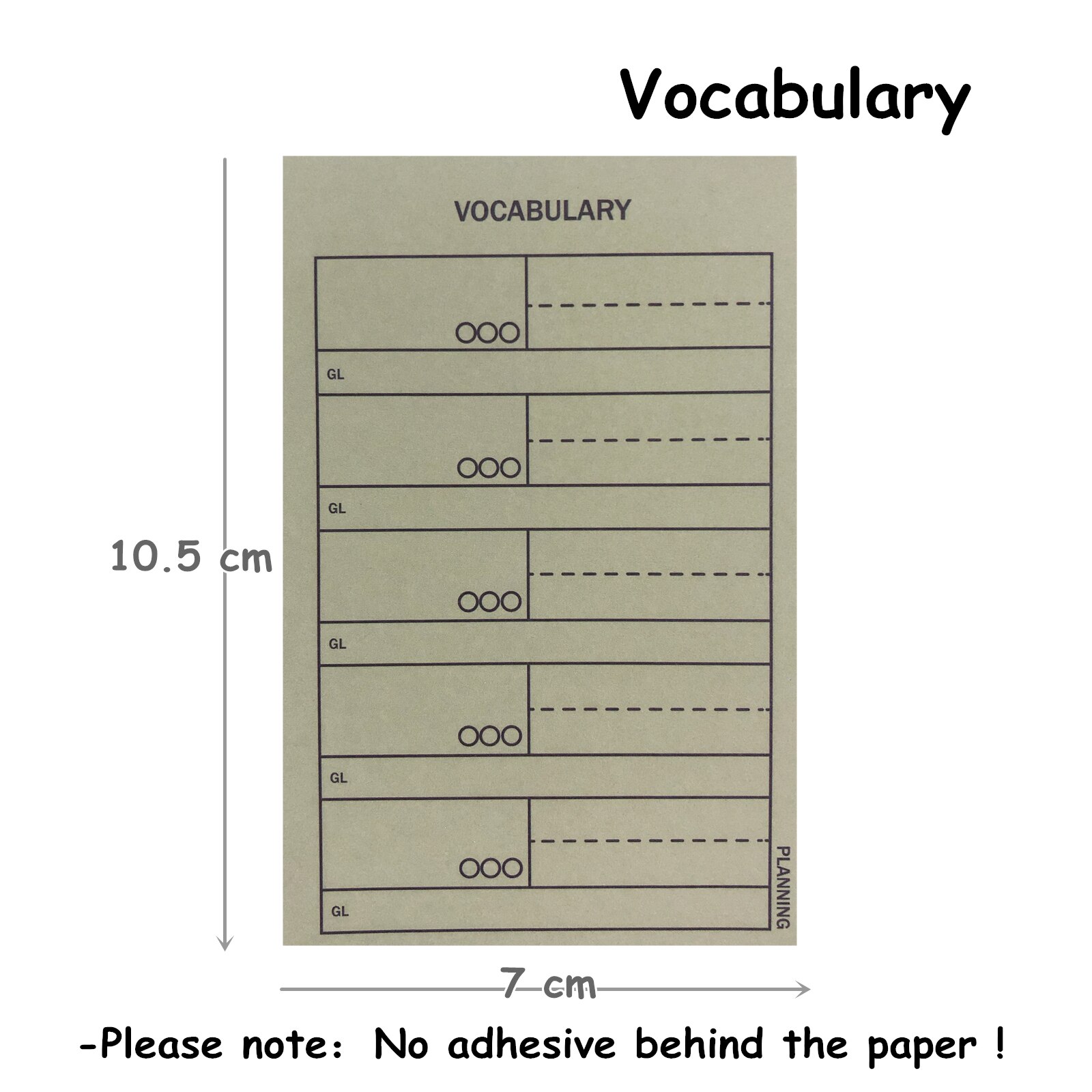 Bloc-notes avec calendrier quotidien, 50 feuilles, carnet de notes avec listes de choses à faire, notes, Plan horaire, avec retard, papeterie: Vocabulary