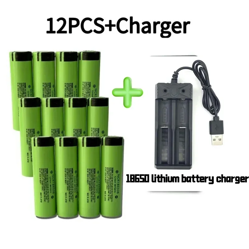 100% Rechargeable lithium battery 18650 Battery 3.7V 3400mAh 34B pour lamp de poche chargeur USB original NCR18650B: Beige