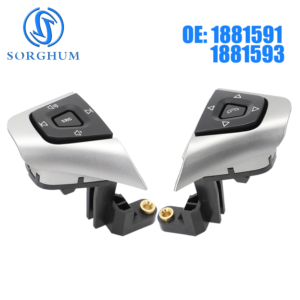 SORGHUM camión Auto crucero volante interruptores Panel de botones Menus tablero perilla para SCANIA P G R T series 1881591 1881593: Gris
