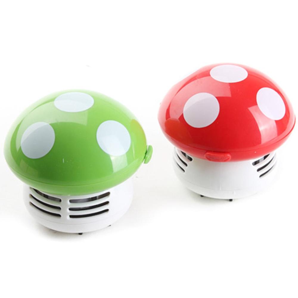 Cute Mini Mushroom Corner Desk Table Dust Vacuum Cleaner Sweeper